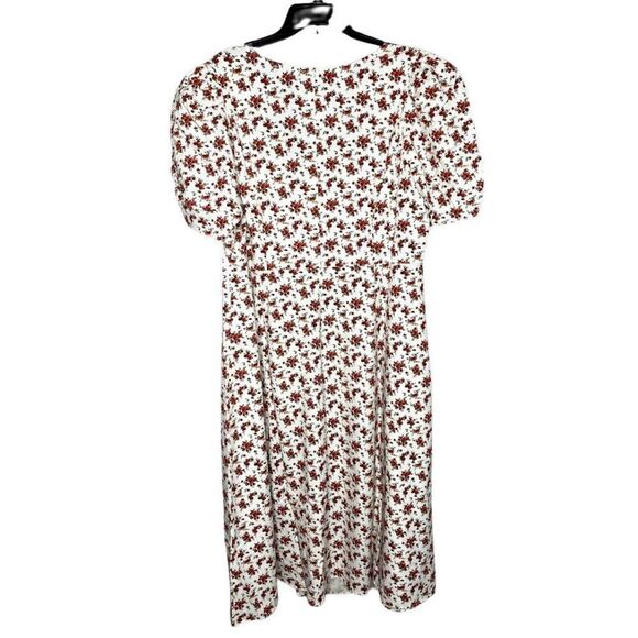 Danielle Bernstein‎ White Red Rose  Midi Slit Dress 20W NEW - Picture 3 of 9